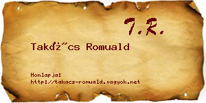 Takács Romuald névjegykártya